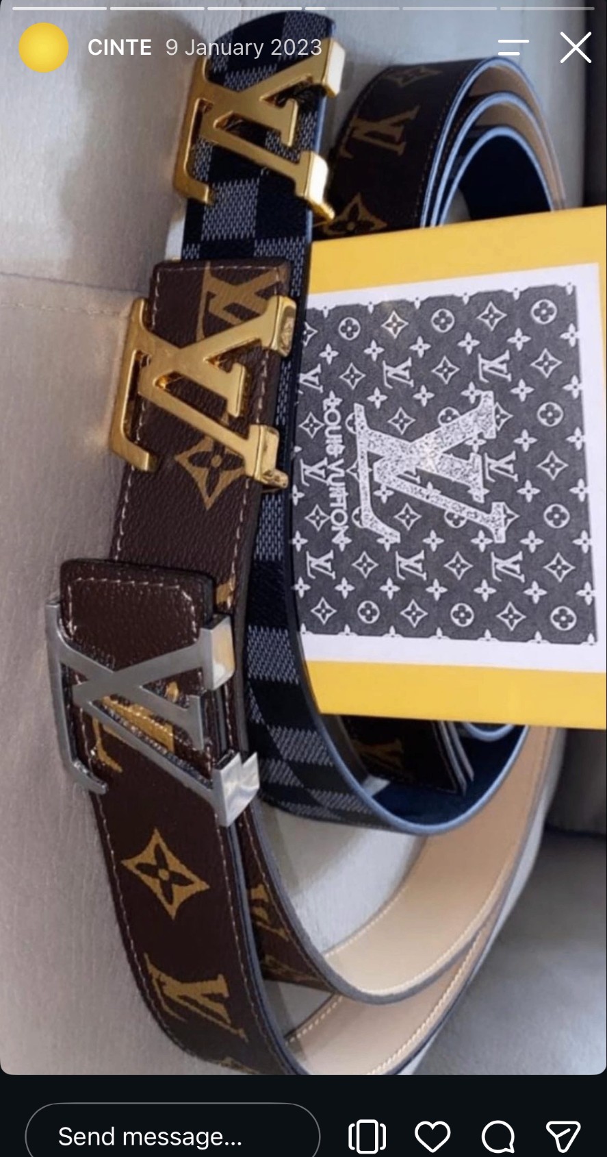 Louis Vuitton Initiales Reversible Belt — brand new